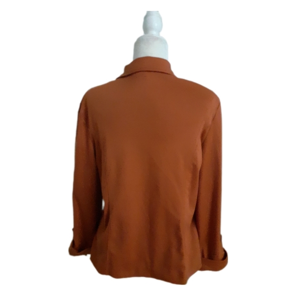 Lavender & Honey Womens Jacket Orange Fall Zip Jack size M - Picture 2 of 3